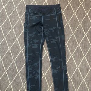 lululemon athletica  Navy Camouflage Leggings